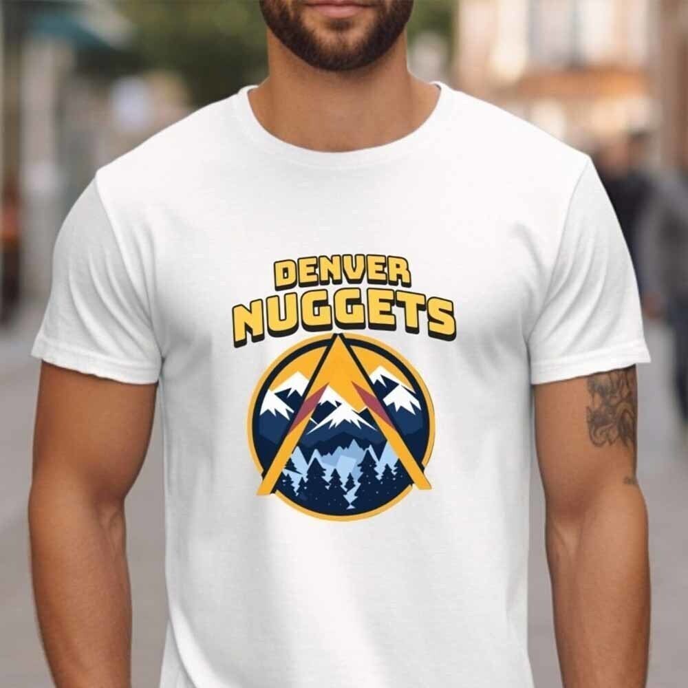 Retro Denver Nuggets Tshirt Denver Basketball Shirt